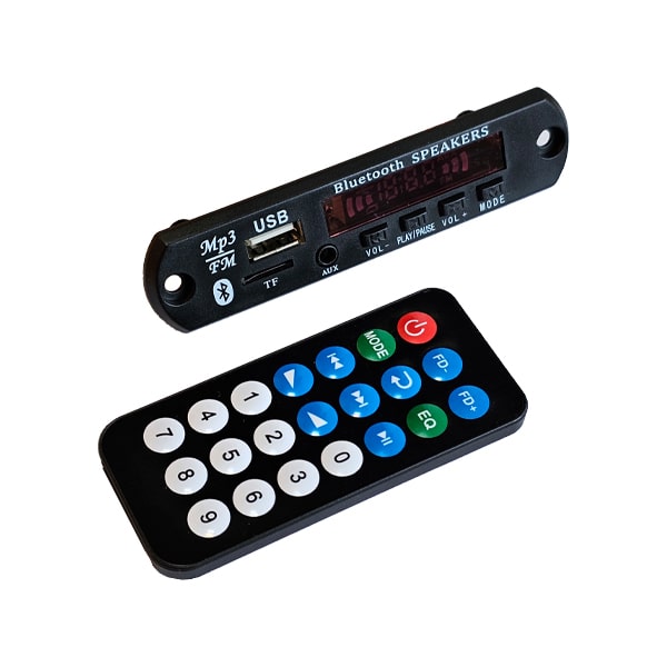 پخش کننده بلوتوثی 12V با ریموت کنترل روپنلی MP3 فولدردار مدل D098BT